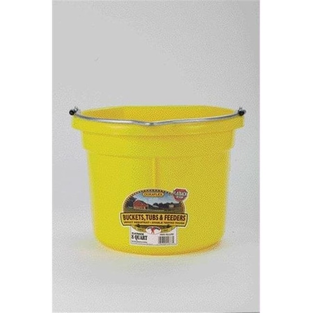 Miller Mfg Miller Mfg Co Inc Flat Back Plastic Bucket- Yellow 8 Quart - P8FBYELLOW 957253